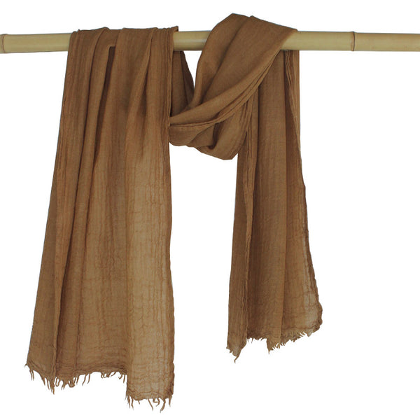 Naturally Dyed, Eco-friendly Woollen Shawls -  Botanica Strong Taupe - Juniper & Bliss
