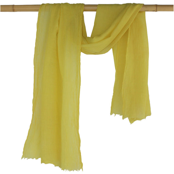 Naturally Dyed, Eco-friendly Woollen Shawls -  Botanica Bright Yellow - Juniper & Bliss
